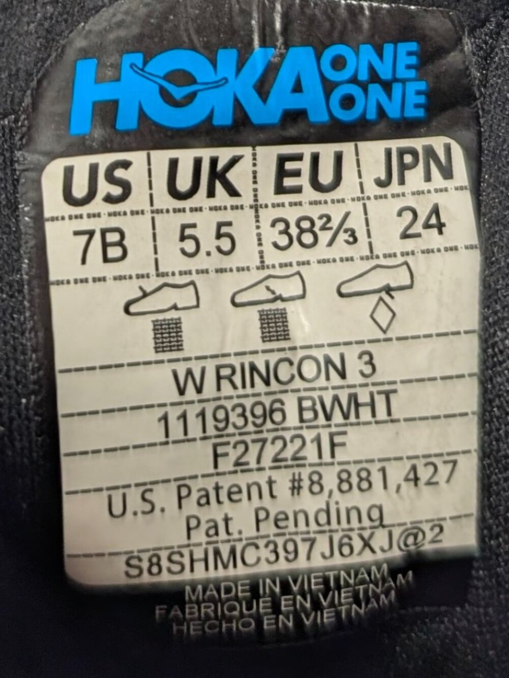 HOKA One One Rincon 3 Sneakers in Black & White - Picture 2 of 16